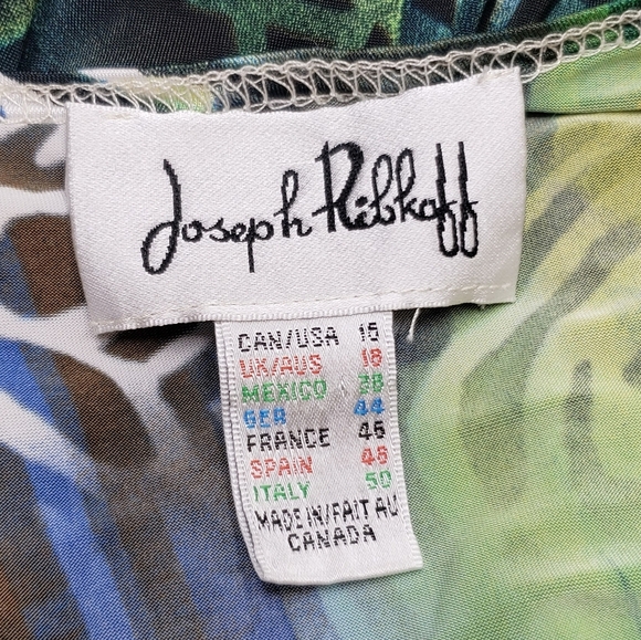 Joseph Ribkoff  Women's Multicolour Animal Pattern Short Sleeve Top Size 16 - Picture 9 of 12